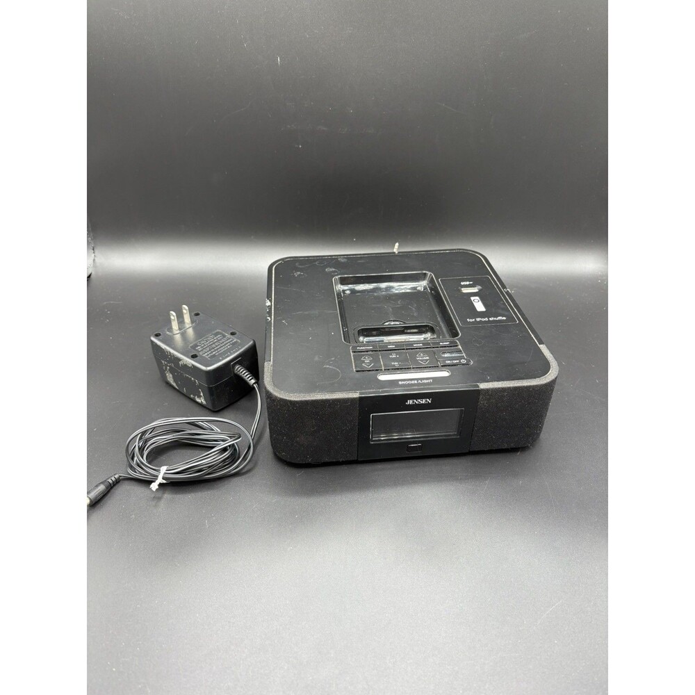 Jensen JiMS-200 AM/FM Alarm Clock Radio with MP3/iPod Connectability Works